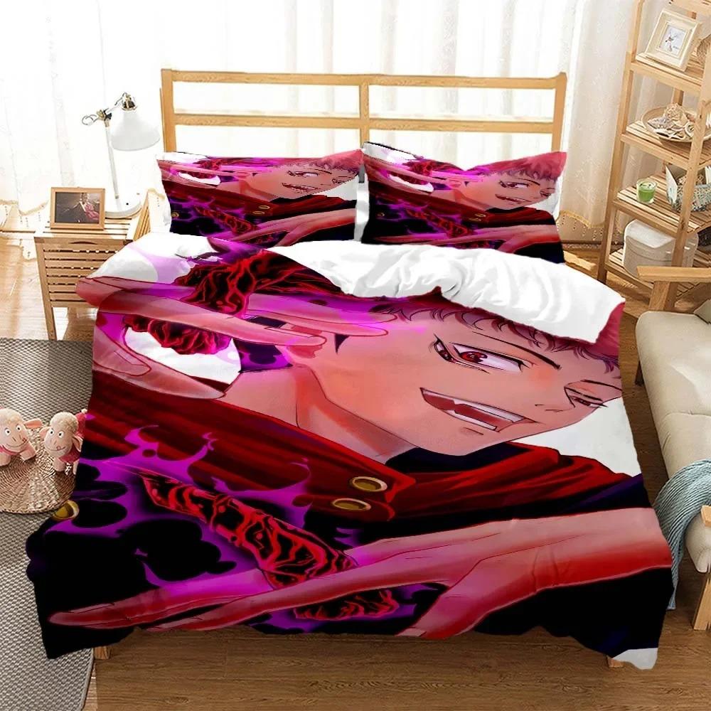 3D Anime Jujutsu Kaisen Digital Print Polyester Bedding Sets Covers Boys Duvet Cover Set For Teens Bedding Set Home Textiles