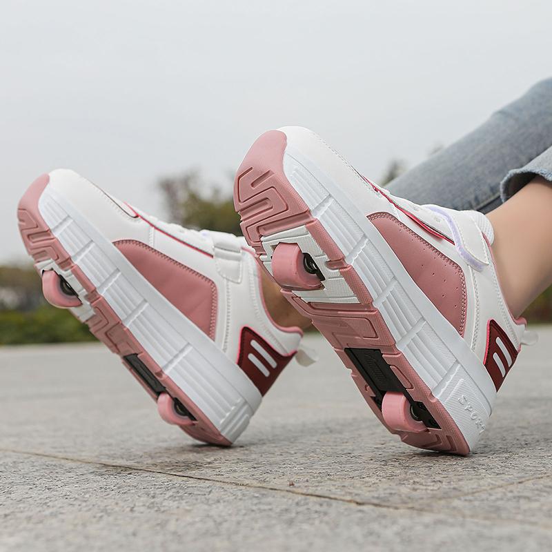 31-40 Children's Plus Size Fashionable Thick Soled Roller Skates Children's Wheeled Sports Shoes Outdoor Sports Shoes