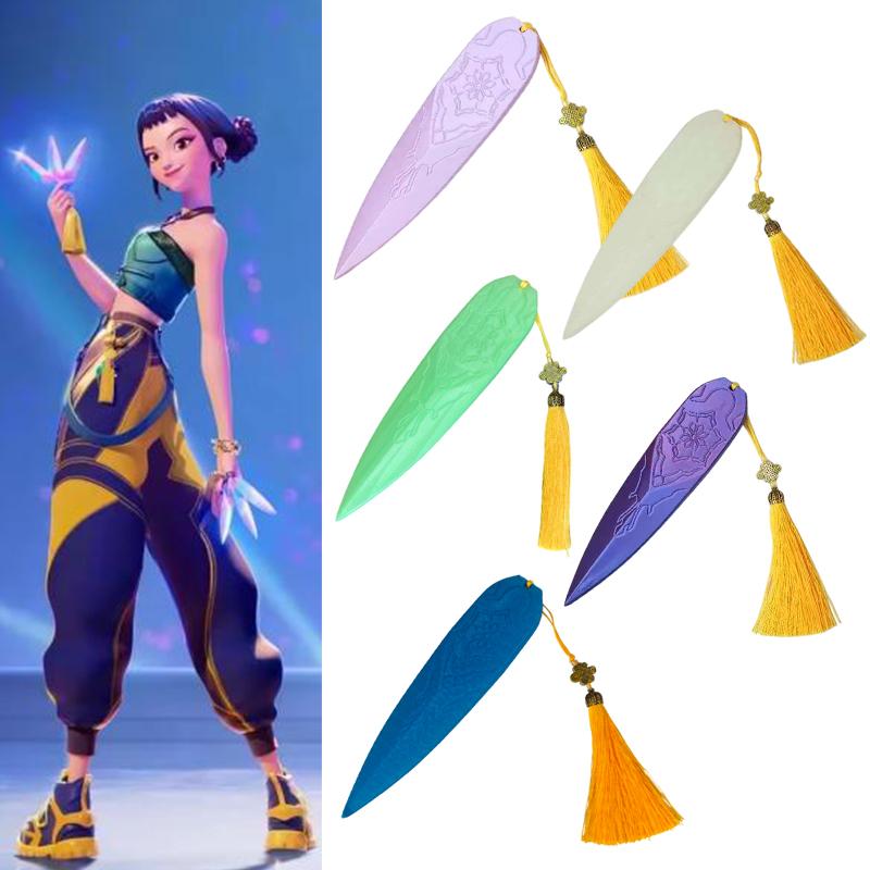 Zoey Kpop Demon Hunters Cosplay Lights Dart Weapons Roleplay Props For Girl Group Idol Halloween Carnival Costume Accessories