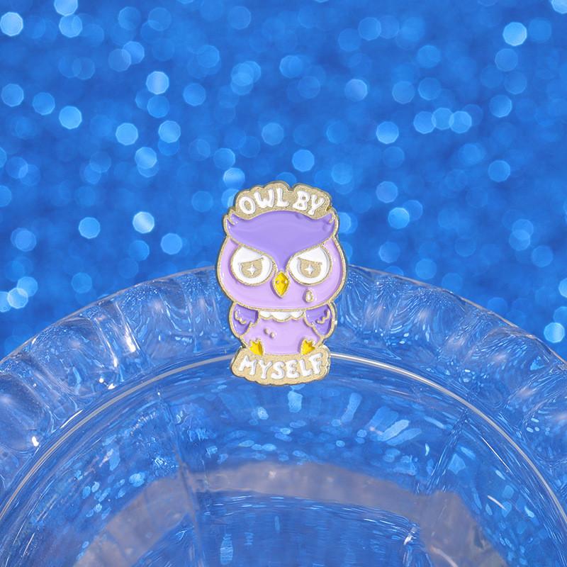 Colorful Cartoon Owl Brooch Adorable Alloy Pin For Creative Animal Inspired Fashion