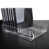 Acrylic CDs Holder with Cascading Desktop CDs Organizers Stores 12 CDs for Efficient Media Storage