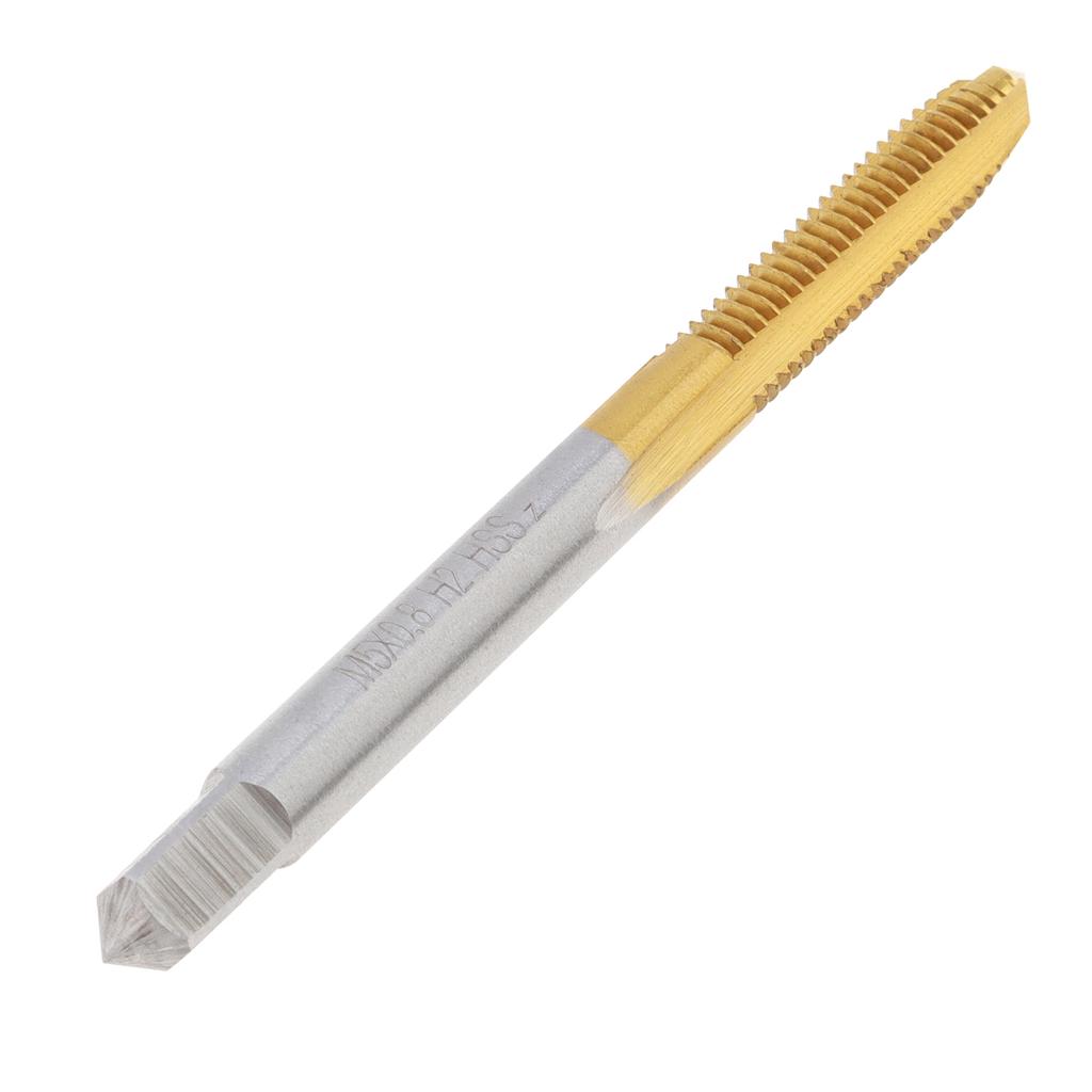 Metric HSS Titanium Coated Thread Tap Drill Bits Straigh Flute Right Hand Screw Thread Machine Tap M2 M2.5 M3 M4 M5 M6 Hand Tool
