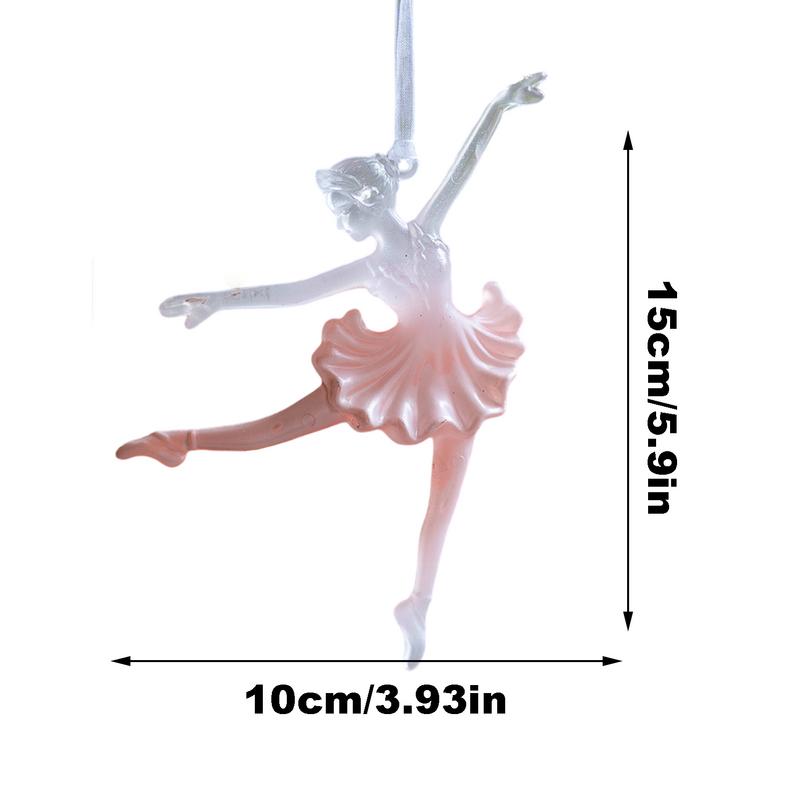 Transparente Schneeflocken Ballettmädchen Elch Anhänger Ornamente Hängende Verzierungen Zubehör Weihnachtsgeschenke Weihnachtsbaumdekor Anhänger