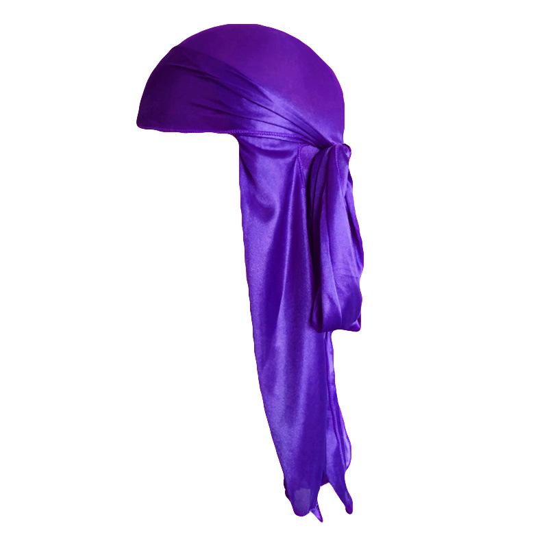 Silk-Style Elastic Knitted Long Tail Headscarf Turban