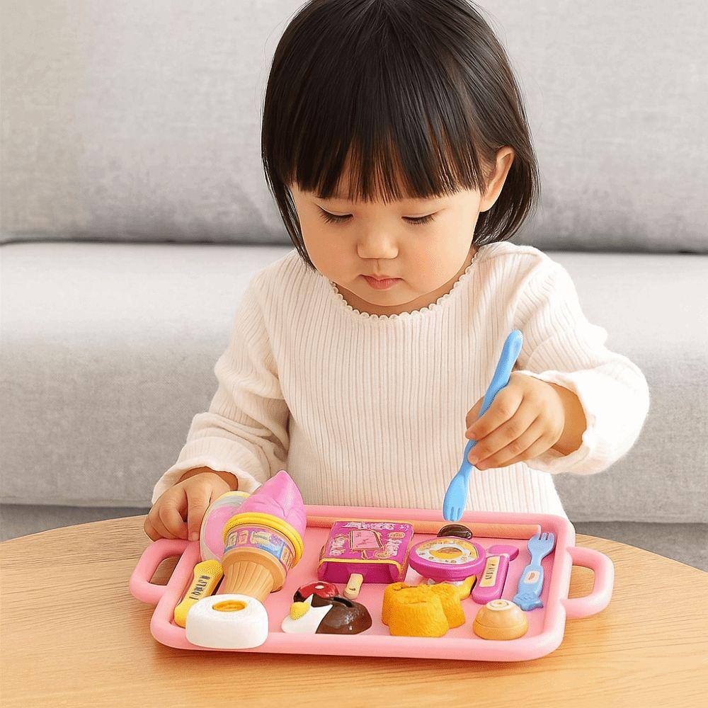 Pretend Play Lunch Box Pudding Toy Little BearShape Play House Toys Pudding Feeding Set  Kids Toy