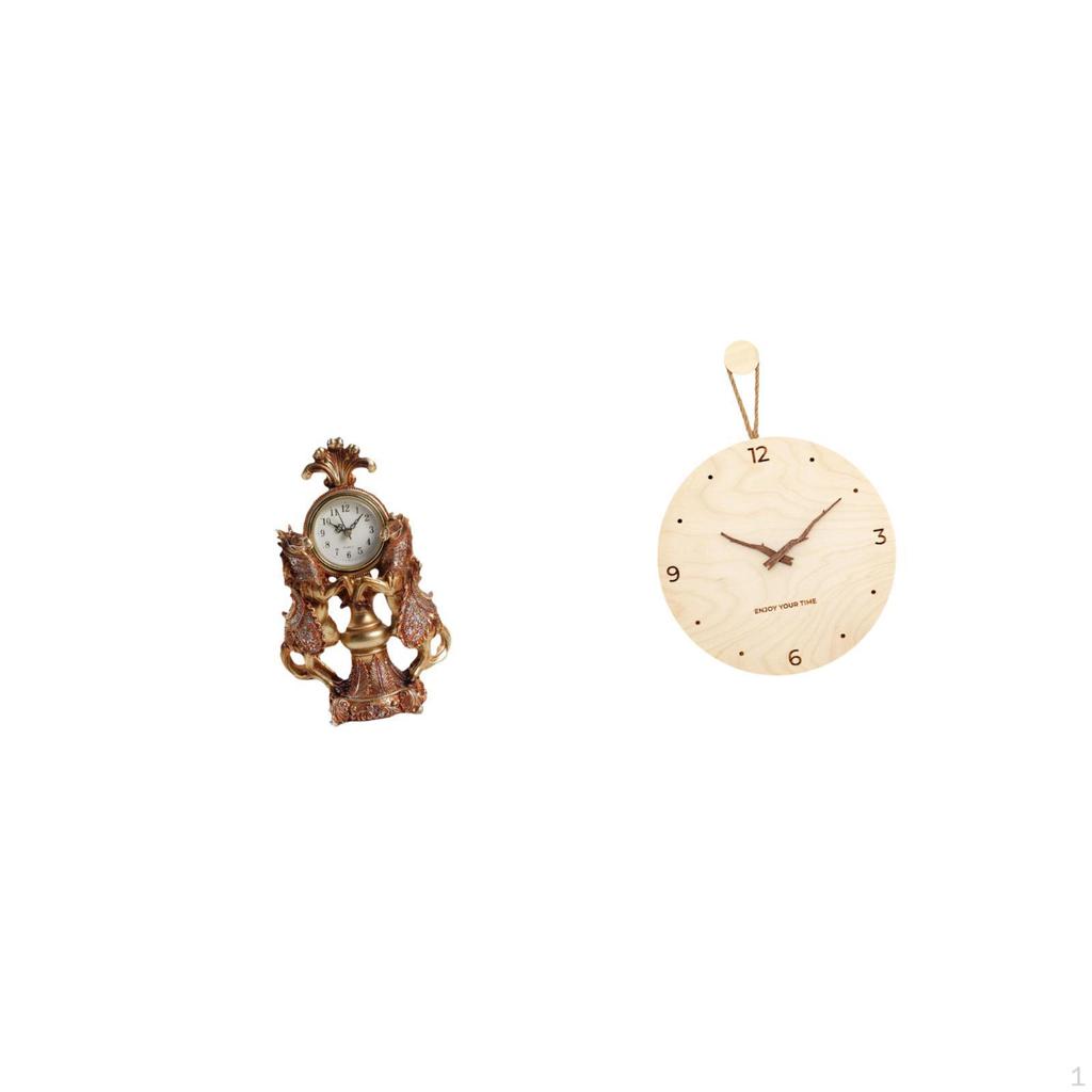 Equestrian Timepiece Sculpture for Living Room And Bedroom Modern Nordic Wooden Animal Clock