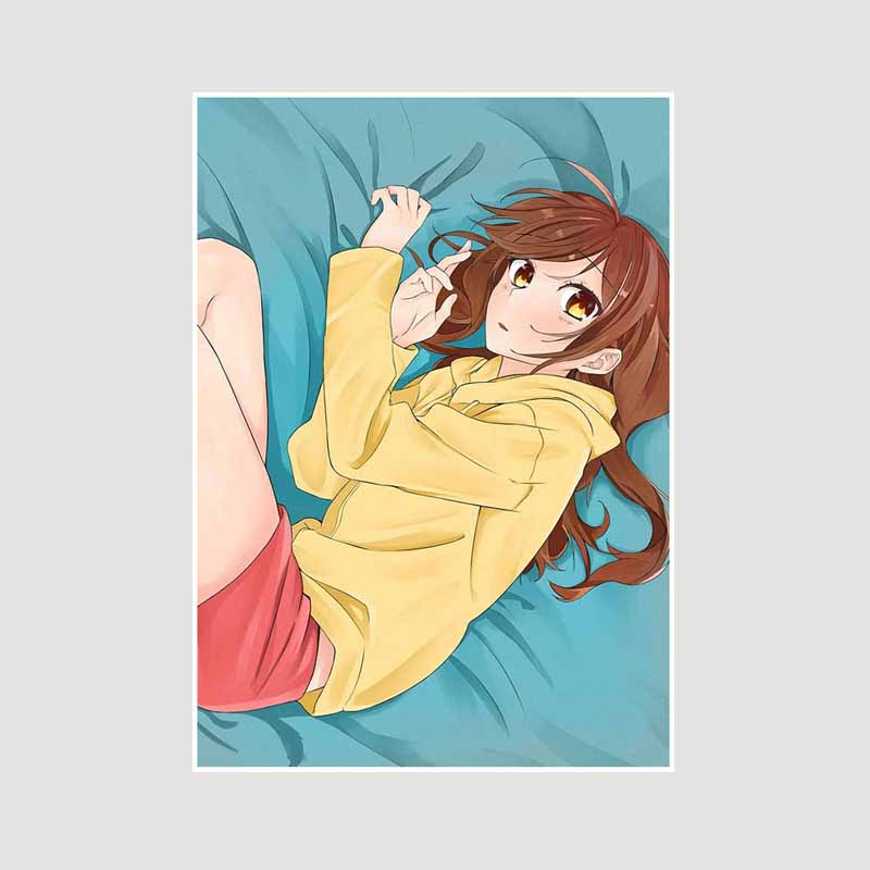

Японське аніме Horimiya Плакат Home Decor Wall Mural Ретро Білий папір Настінні плакати та принти Вітальня Бар Декор Художній живопис Подарунки 30x21cm