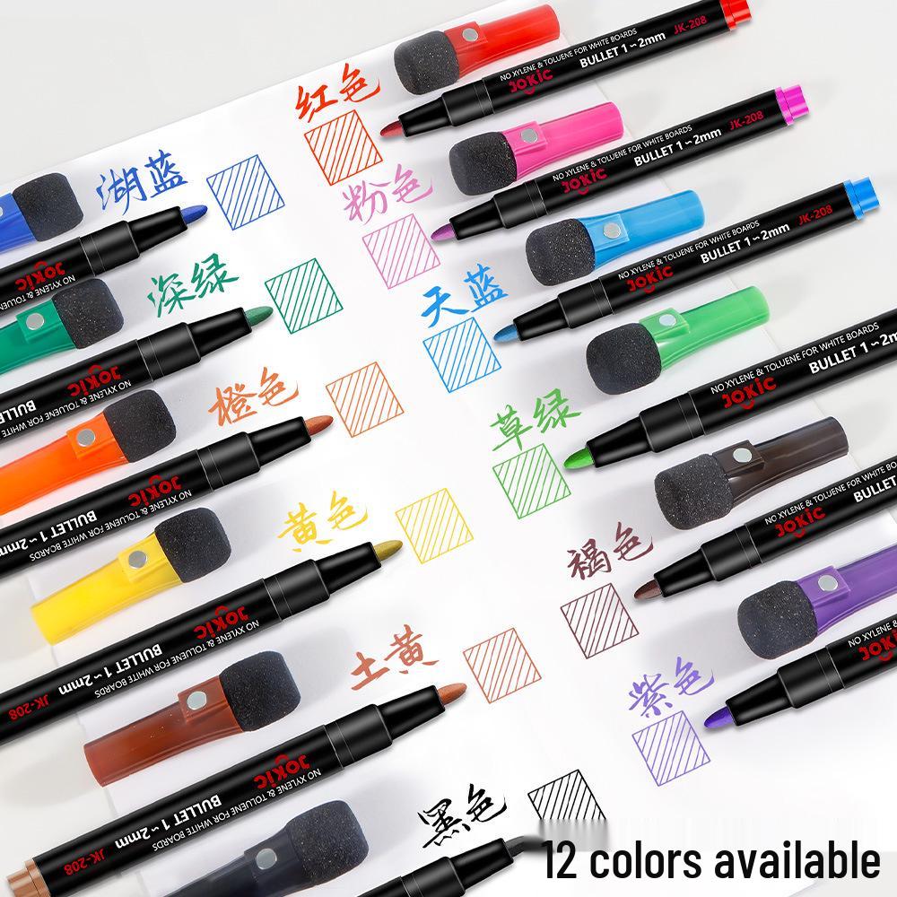 Eco-Friendly Water-Based Whiteboard Markers for Kids – Easy Erase, Bold Colors, Large Tip