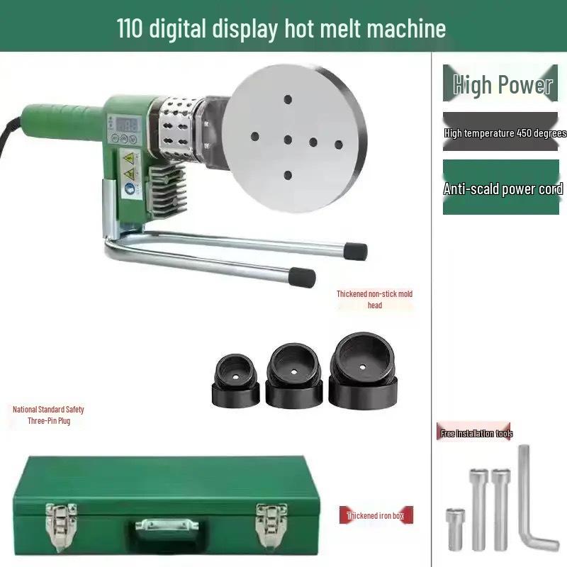 Leistungsstarkes Heißschmelz-Schweißgerät PE110 PPR für Wasserrohre im Wasserkraftbau