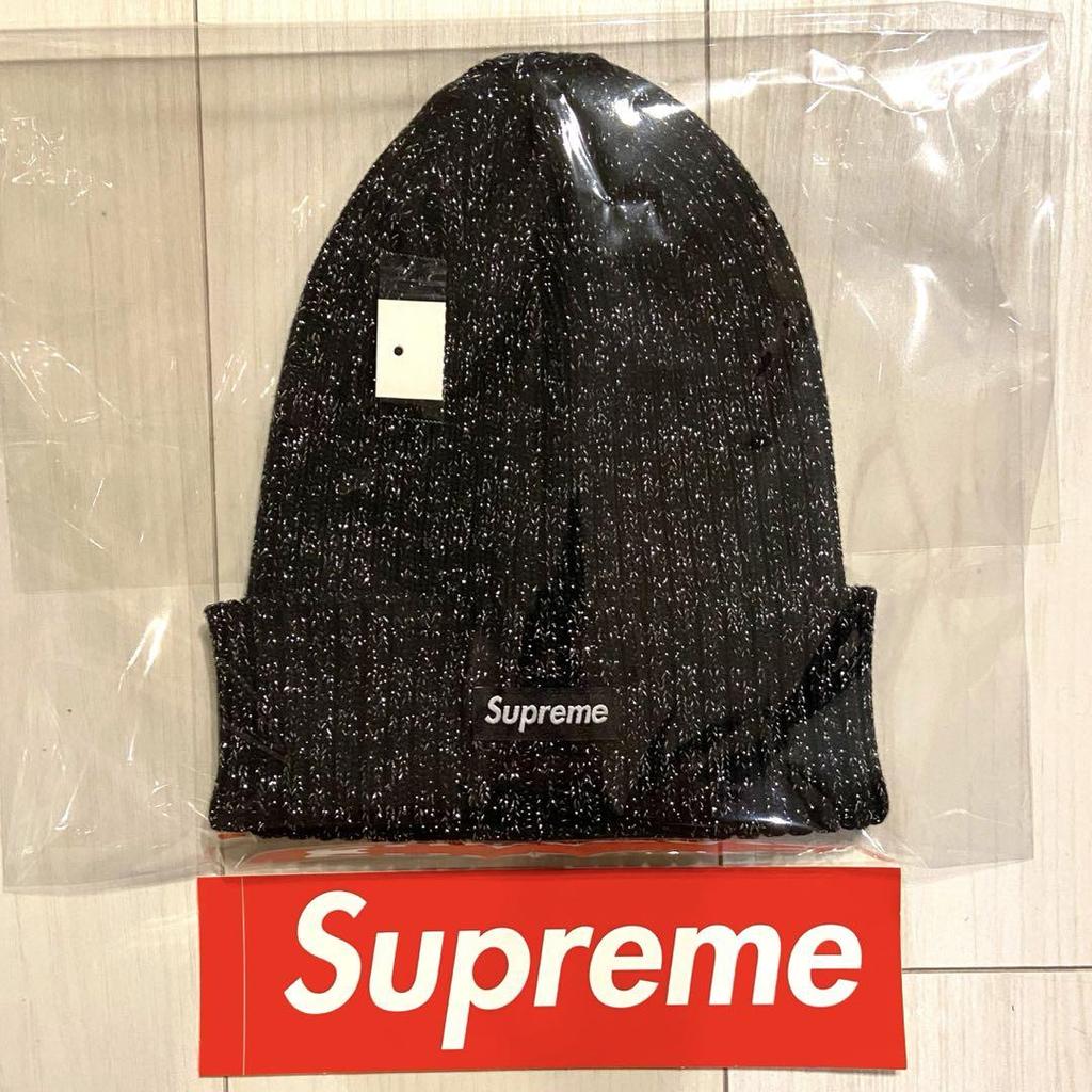 [USED] Supreme 25SS Overdyed Beanie In Metallic Black