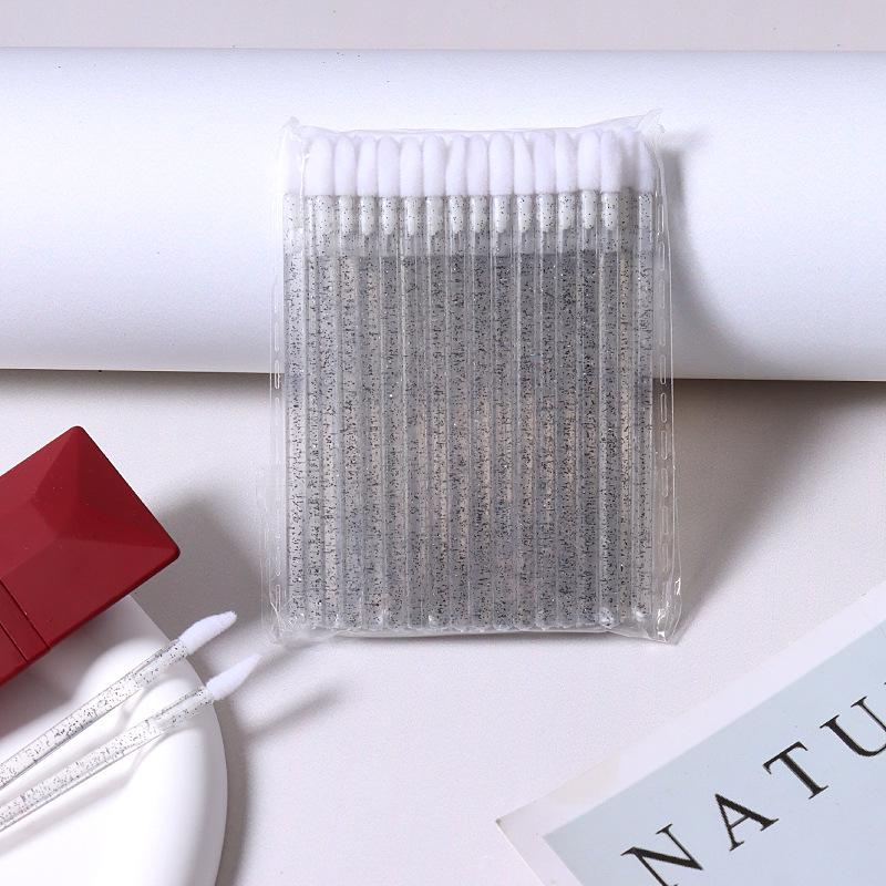 50-Pack Disposable Crystal Lip Brushes - Portable Lipstick, Gloss & Glaze Applicators