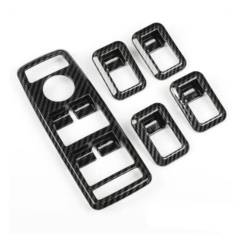 Car Window Control Lift Switch Panel Cover Trim Carbon Fiber For Mercedes-Benz A B C E Class W176 W246 W204 W212 Auto Decoration