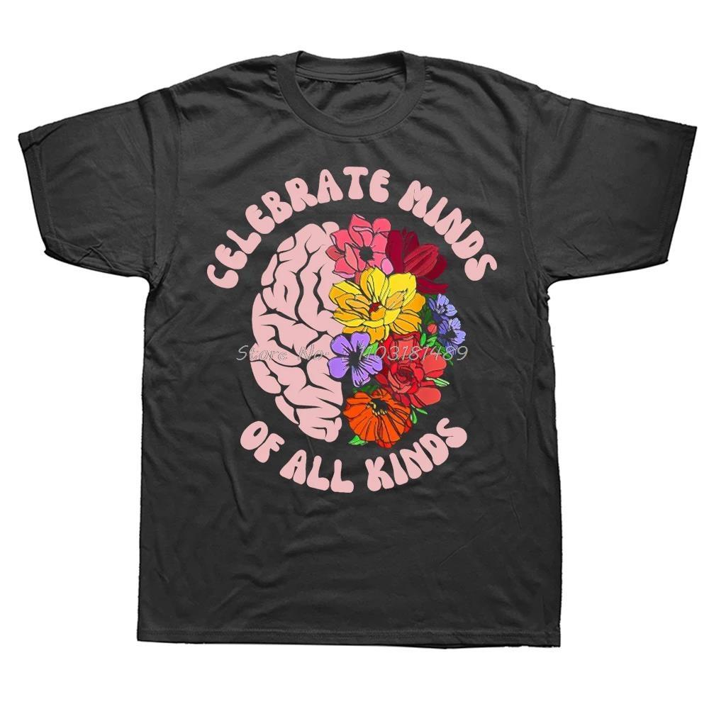 Celebrate Minds Of All Kinds Autism Awareness Tshirt Aesthetic Neurodivergent Adhd Tee Shirt Neurodiversity Social Worker Top