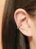 Minimalpiercing 14K Droplet Cubic Ear Cuff Clip-On