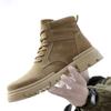 Autumn New Mid-help Outdoor Thick-soled Heightening Wear-resistant Shoes Light Luxury Leather Casual Shoes