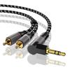 3.5mm To 2RCA Auditory Adapter Cable Cord Flexible For Noise less Signal Transfer Between Devices