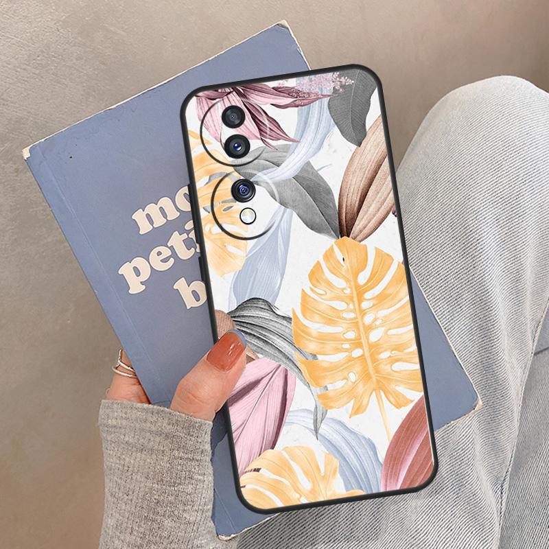 Summer Tropical Plants Leaf Case For Honor Magic 8 5 6 7 Pro Cover For Honor 400 200 Lite 50 70 90 X8a X8b X9a X9b X9c