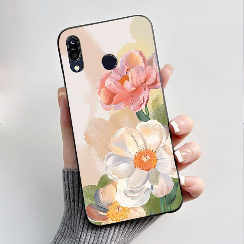 Soft TPU Case For ASUS Zenfone Max Pro M1 ZB601KL ZB602K ZB555KL Flowers Painting Silicone Case UltraThin Back Protective Cover