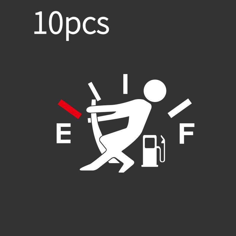 1/5/10PCS Funny Car Stickers High Gas Consumption Decal Fuel Gage Empty Stickers Waterproof Auto Tank Stickers For Car Styling