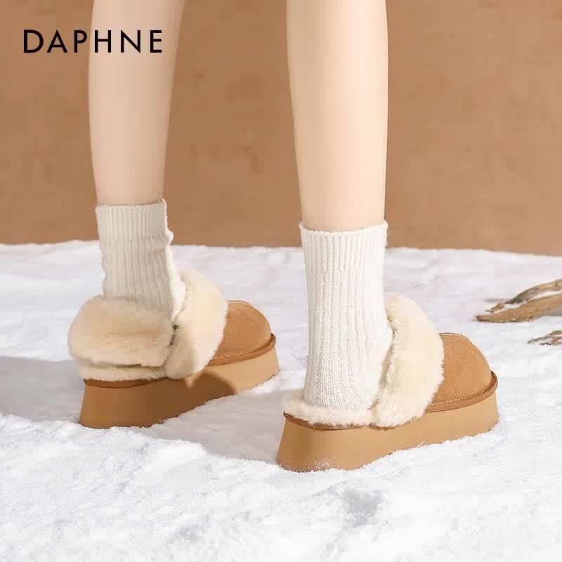 Daphne Women s Winter Thick-Soled Fleece Lined Snow Boots 37