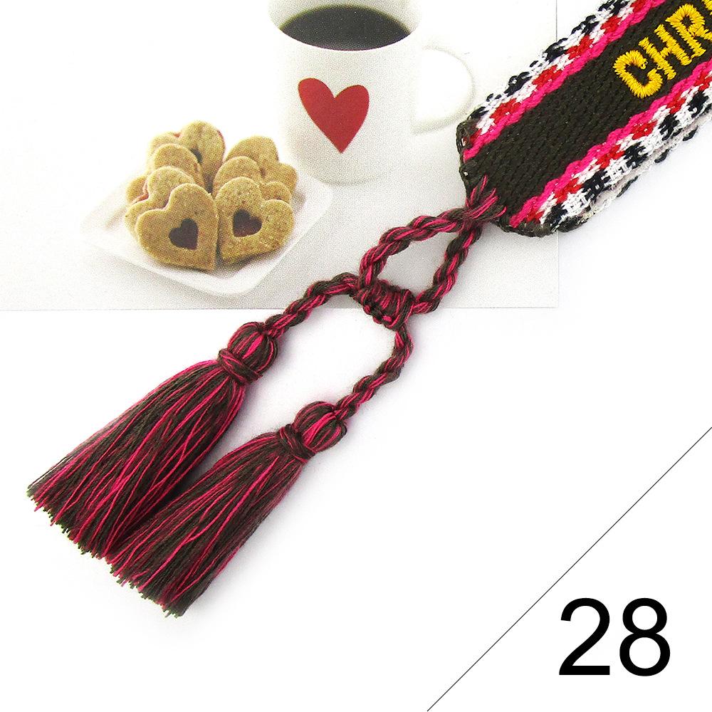 Custom Bohemian Embroidered Bracelet with Tassel and Woven Rope - Handmade Jewelry for Couples and Women