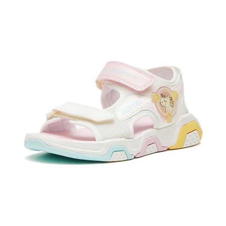 Anta Anti-Slip Durable Childrens Sandals Kids Footwear White Blue Pink 322329971-2
