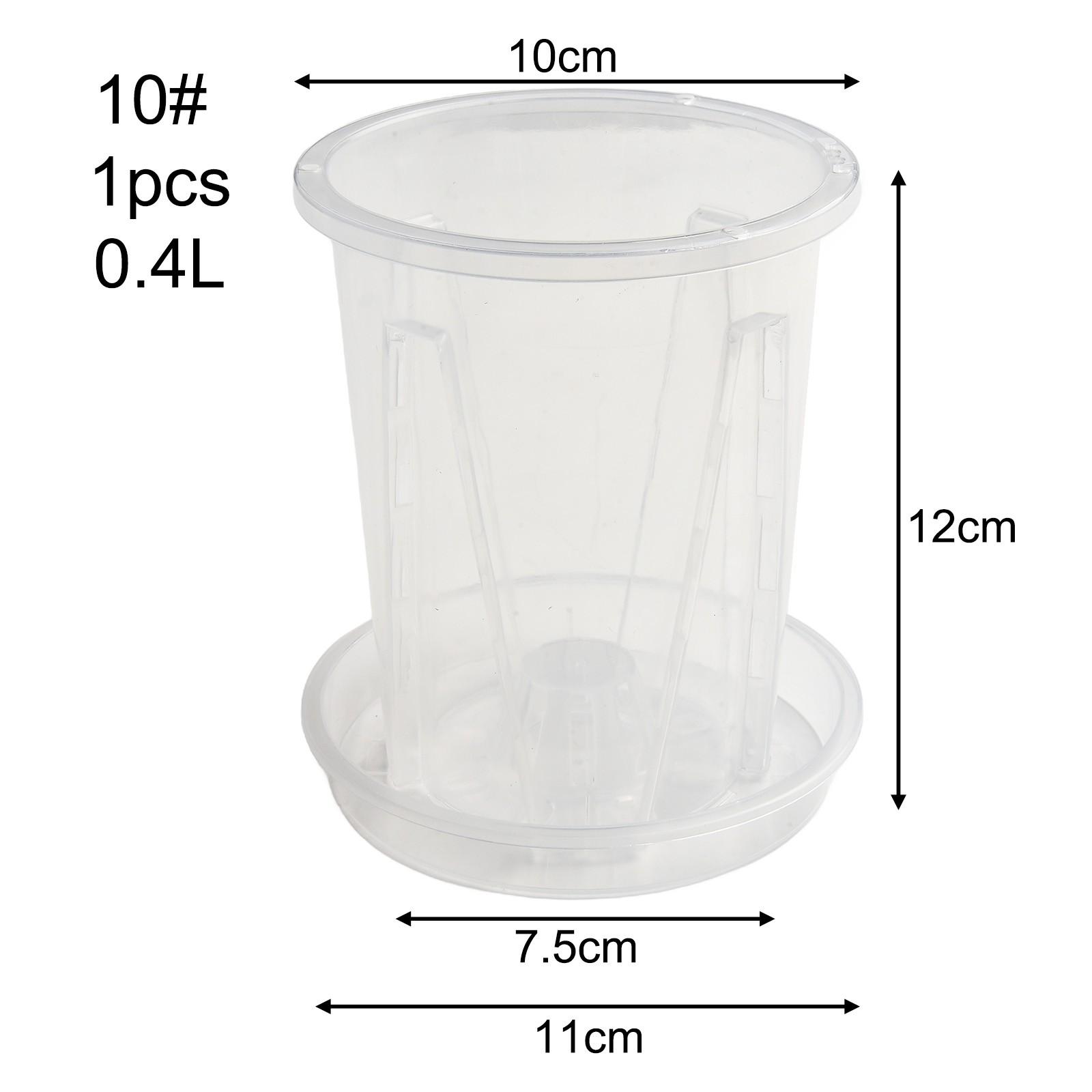 

Прозрачные пластиковые горшки для рассады растений, блюдце, прозрачный, удобный дизайн 1 set 10#