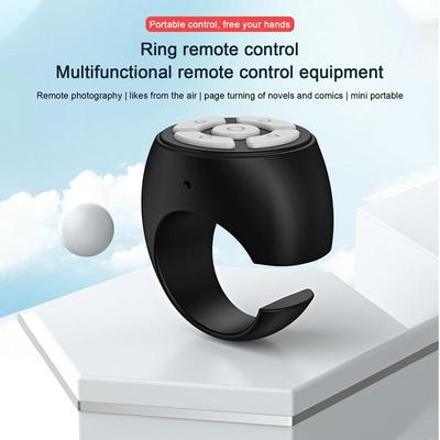 Scrolling Ring Wireless Finger Shutter Remote Control Page TurnerMobile Phone Controller Bluetoothcompatible For Home Travel Car