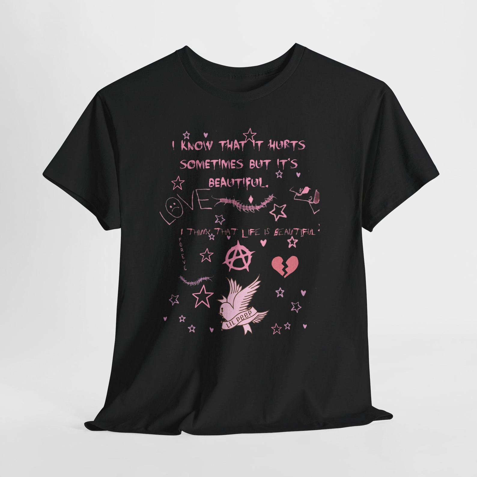 I Know That It Hurts Sometimes but It s Beautiful tee | Lil Peep Inspired Gildan Unisex Tee 4XL