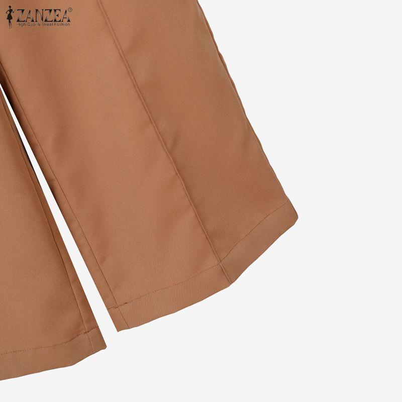 ZANZEA Dame Ermeløse Vesttopper og Bukser Sommer Todelt Draksett