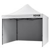 Cort Pop-Up Pavilion de Grădină pentru Exterior 304,8 x 304,8 cm cu Pereți Laterali & Geantă Alb
