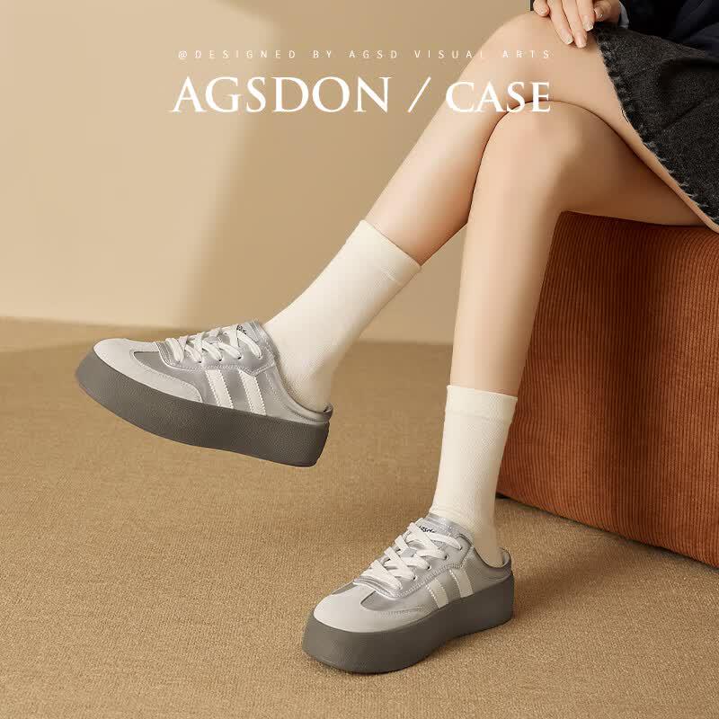 Agsdon Women s Summer Thick-Soled Closed-Toe Mules EU 36