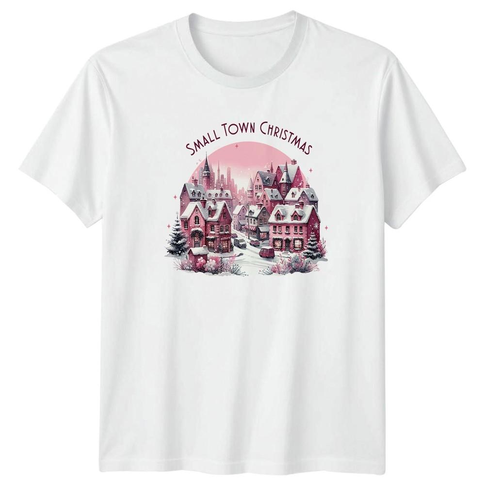 Small Town Christmas Village Holiday Unisexs TShirt Unisexs Graphic Tee S