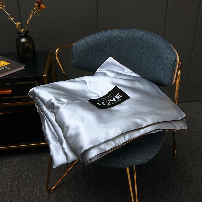 Floral Ice Silk Summer Quilt Cool Air Conditioner Washed Quilt Single Dormitory Thin Blanket King Size Luxury Bedding