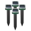4Pcs Solar Mole Repeller Square High Power Waterproof Abs Mole Repellent Spikes For Garden Yard
