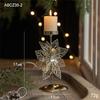 Festive Candle Holder Christmas Candle Holders Gold Color Versatile Use