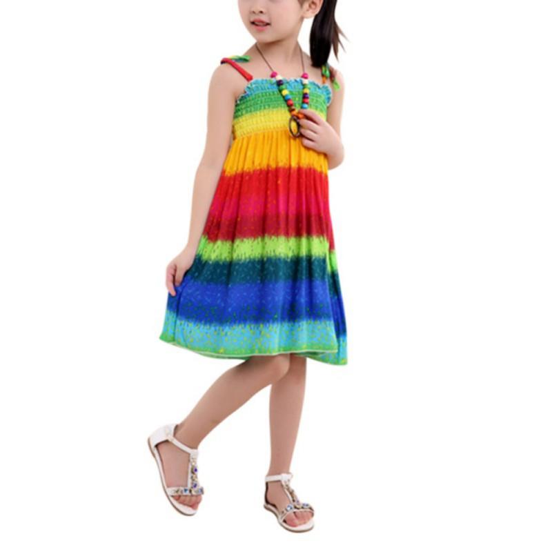 Girls Summer Bohemian Suspenders Beach Skirt Beach Skirt