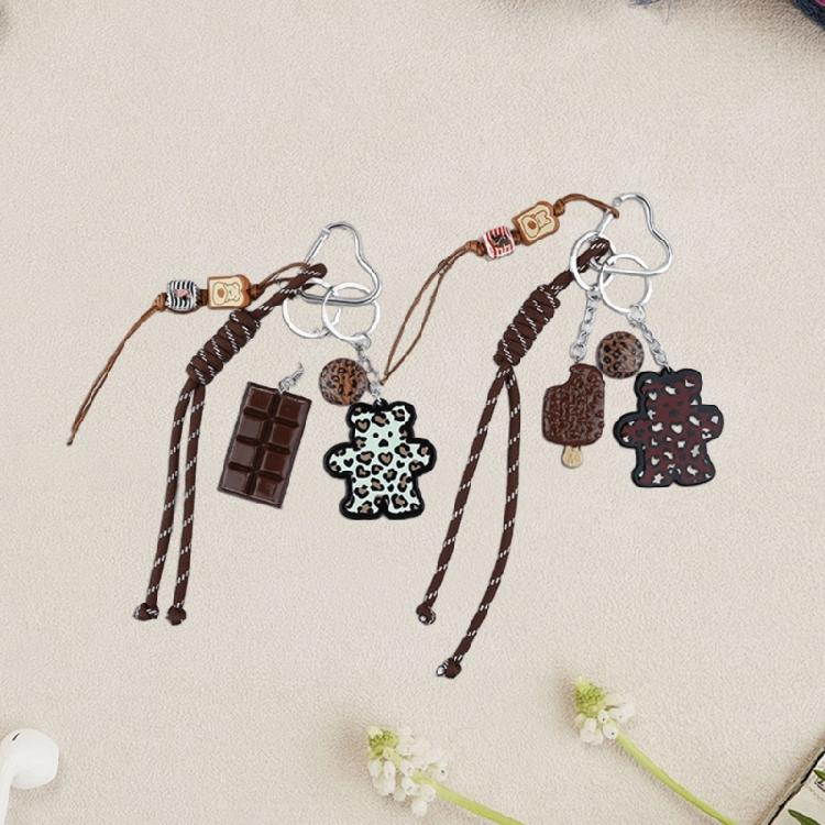 Bag Pendant Charm Braided Rope Keychain Bag Charms for Purse Handbags Bag Accessories Car Key Charm for Women Men Gifts