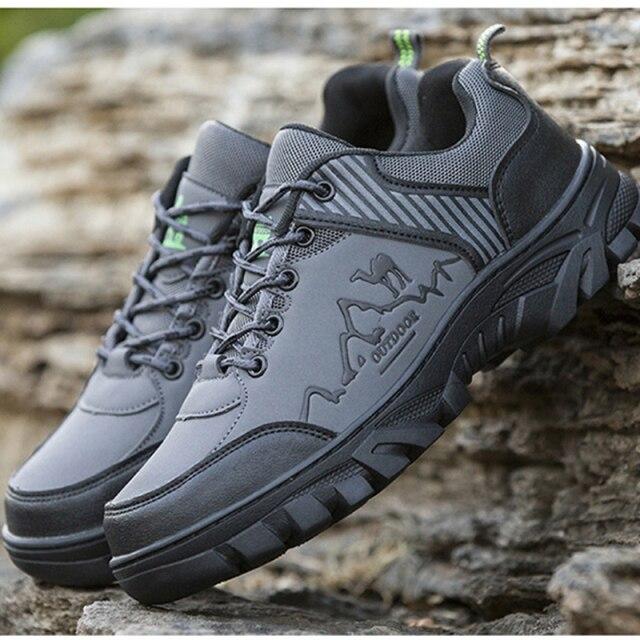 

Уличная мужская походная обувь, походная спортивная обувь для отдыха, модная одежда, устойчивые к тренировкам кроссовки для бега, мужская обувь для прогулок 45 серый