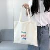 Large Capacity Portable Women's Shopping Bags Simple Letter Prints Ladies Canvas Shoulder Bags College Girls Casual Handbags