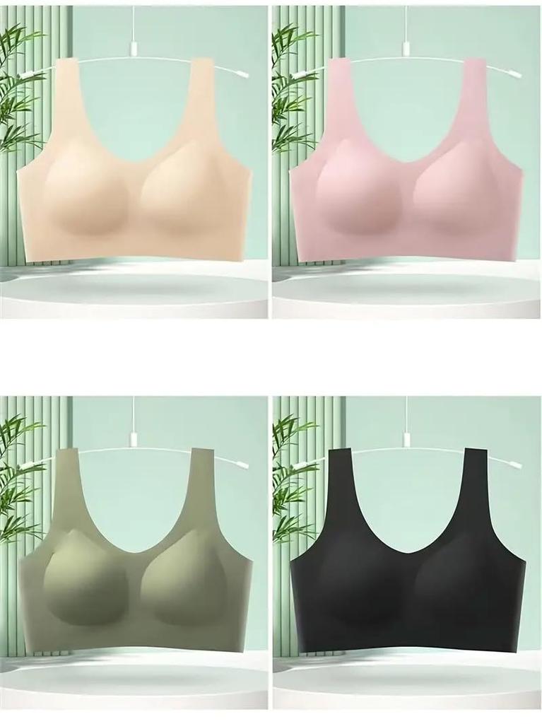 Kevis Wireless Night Minimalist High 7x Maintains Nipple Stays in 3D Containing Side 1 Bra Plus Bra, Seamless, Bra, Sides, Breathability, Position,