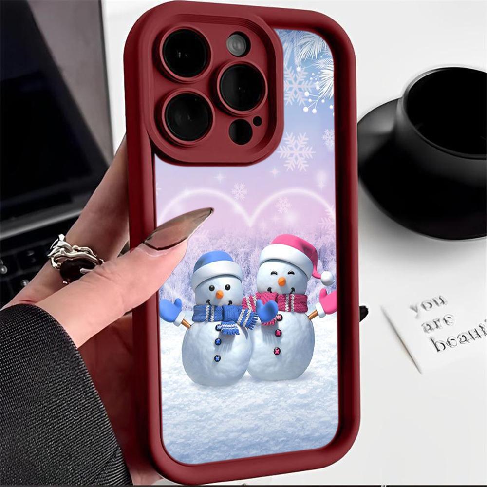 N116 Merry Christmas Happy New Year art Soft Angel Eyes Phone Cases for Samsung S23 S24 Ultra S21 FE A54 A34 A13 A14 A06 A24 Realme12 Shockproof Cover