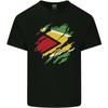 Torn Guyana Flag Guyanese Day Football Kids T-Shirt Childrens