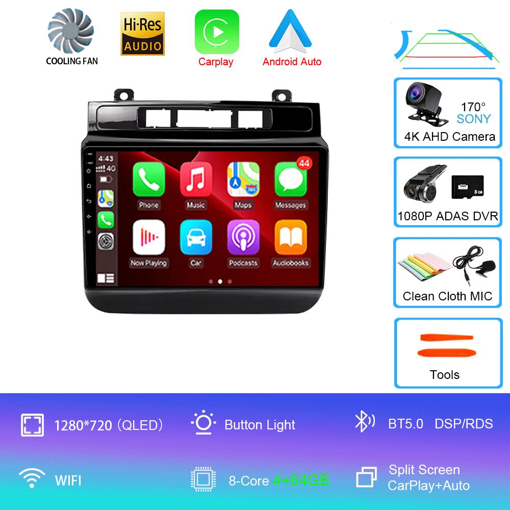Car Radio For Volkswagen VW Touareg 2011-2018 Touch Screen Wireless Carplay Android 14 Auto Car Stereo Multimedia Player