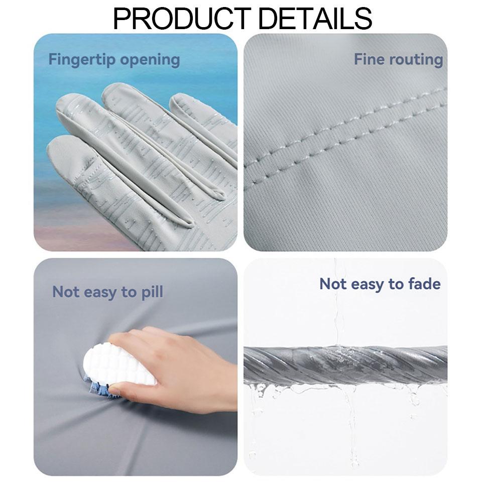 Summer Sun-Protective Gloves Flip Fingers Touch Screen Breathable Raw Yarn Cycling UV Protection Gloves