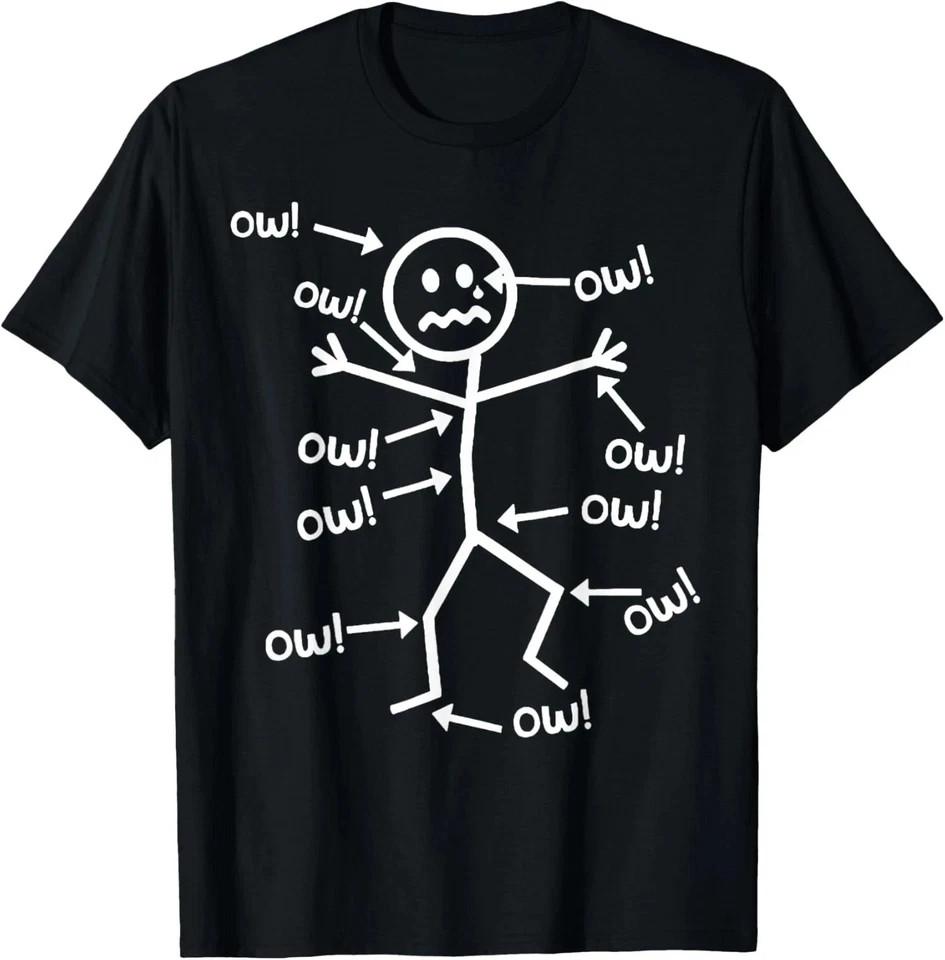 Ow Ow Ow Funny Scream Character Graphic Tee Unisex T-Shirt S разноцветный
