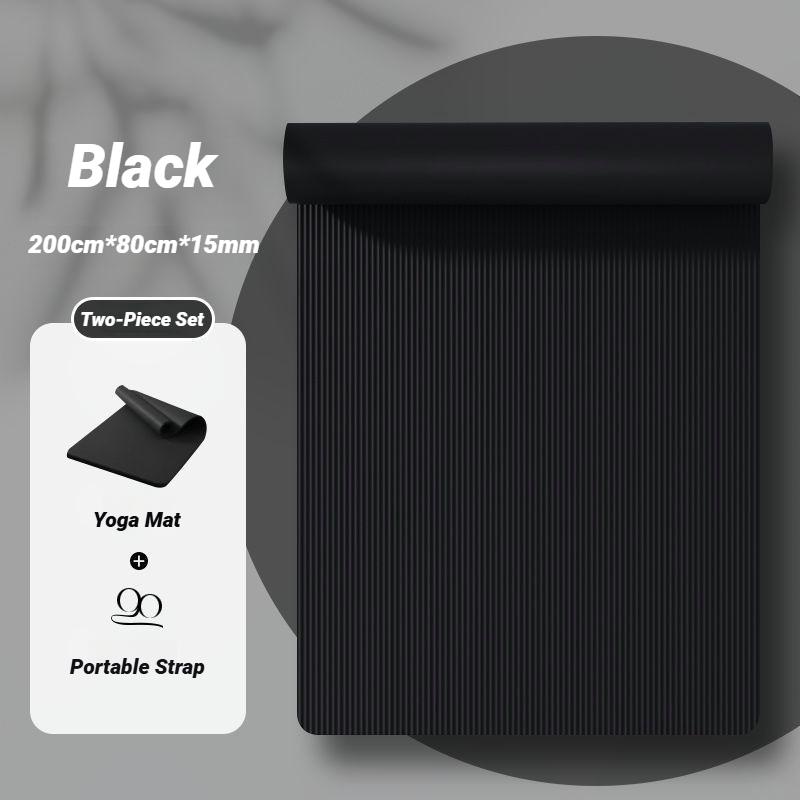 Dwuczęściowy Zestaw Wysokiej Jakości Dodatkowo Sportowe Grube NBR Antypoślizgowe Maty do Jogi na Siłownię Pilates Dom Bez Smaku Sportowe Uniwersalne Mężczyźni