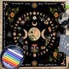 Divinations Tablecloth Moonphases Flower Pattern Tarot Tablecloth Altars Cloth