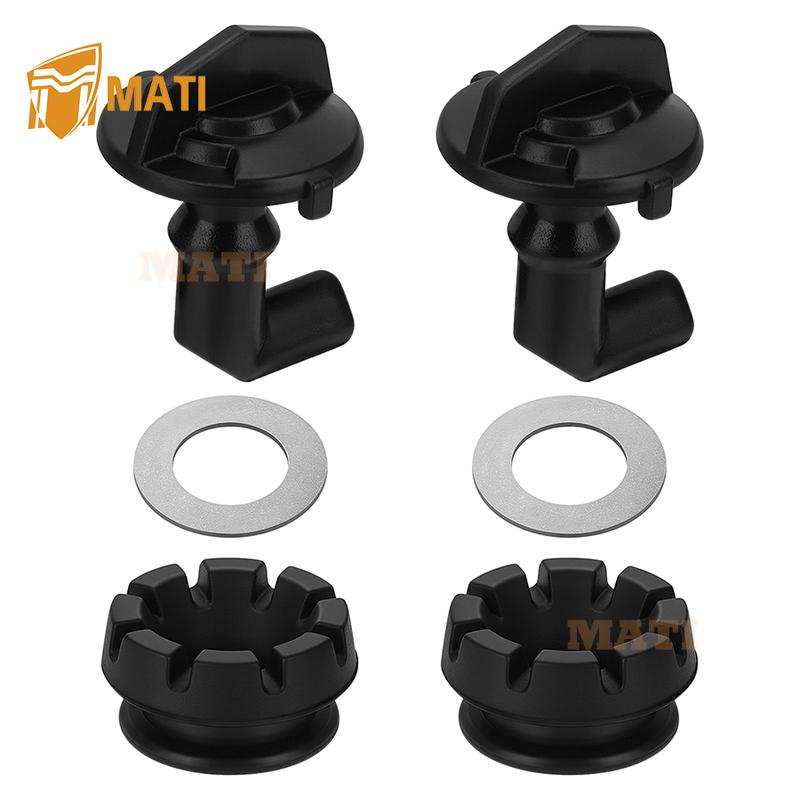 M MATI 2 st Huvlåsspärrar + Genomföringar & Brickor Kit för Polaris RZR 570 800 900 7081500