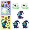 6 Photos/package Halloween Face Change Stickers Cartoon Doodle Black Cat Vampire DIY Puzzle Creative Puzzle Stickers
